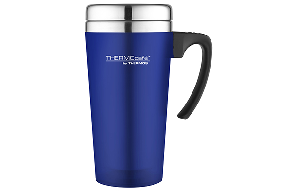 Soft Touch Travel Mug 420ml - blau